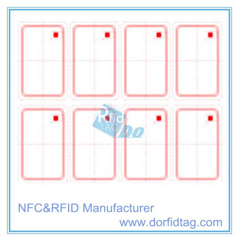 Mifare desfire rfid inlay glossy finished pvc card core material